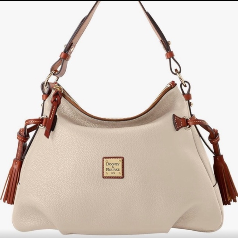 NEW RELEASE Dooney & Bourke Pebbled Leather Hobo BRAND NEW w tags in color Bone
